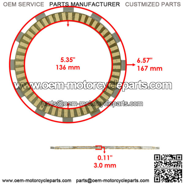 Clutch Friction Steel Plates Kit for Yamaha Star Venture 1900 XV1900F 2018-2021 - Image 2