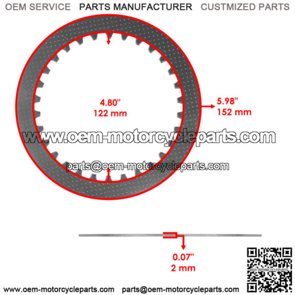 Clutch Friction Steel Plates Kit for Yamaha Star Venture 1900 XV1900F 2018-2021 - Image 5