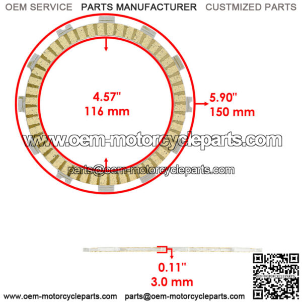 Clutch Friction Plates for Honda CRF450L CRF450X CRF450RL 2019-2023 - Image 2