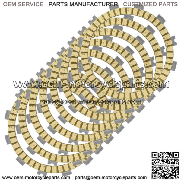 Clutch Friction Plates for Yamaha B7B-16321-00-00 B7B-16321-00 B7B1632100 Qty 8 - Image 3