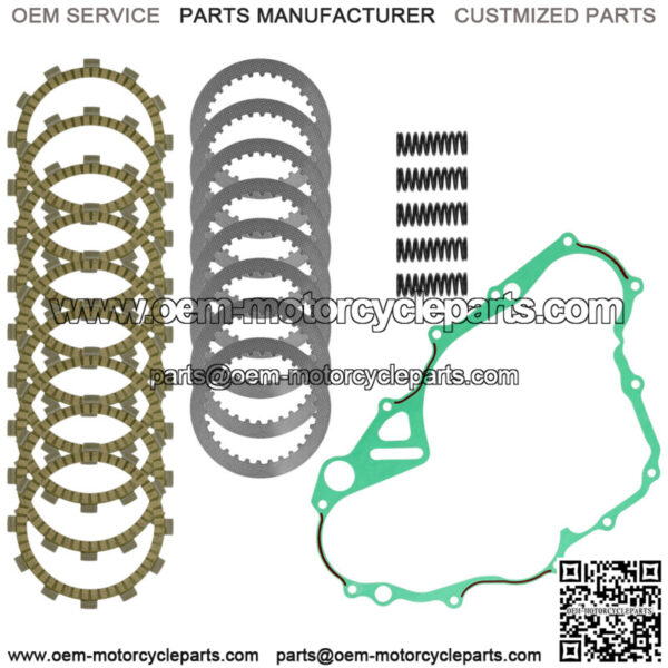 For Yamaha WR250F YZ250FX Clutch Friction Steel Plates Kit 2015 2016 2017 - 2019
