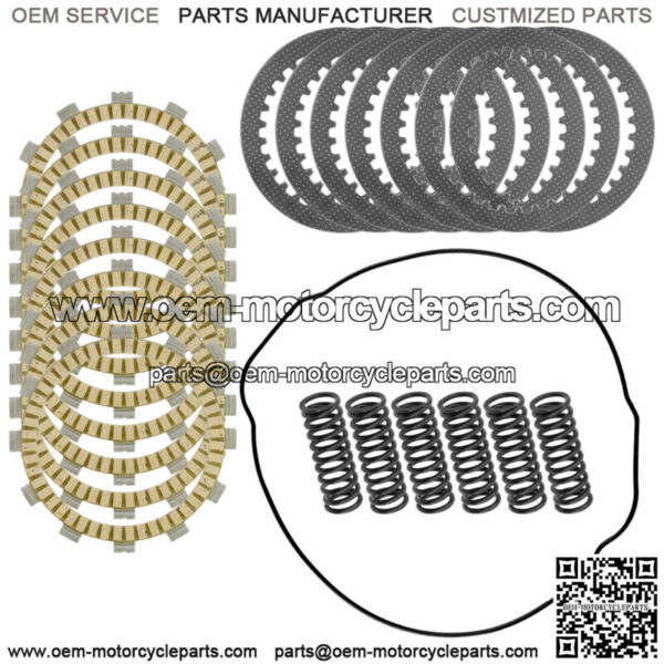 Clutch Friction Steel Plates Springs O-Ring Kit for Yamaha YZ450F FX 2018 - 2022