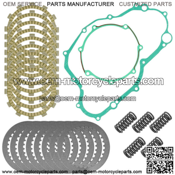 Clutch Friction Steel Plates Springs Gasket Kit for Yamaha WR250F 2002 - 2013