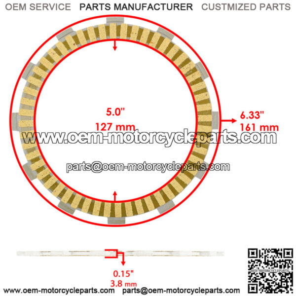 Clutch Friction Steel Plate Spring Gasket Kit for Suzuki VL1500 Intruder 2013-14 - Image 2