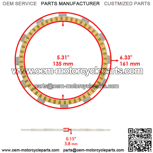 Clutch Friction Steel Plate Spring Gasket Kit for Suzuki VL1500 Intruder 2013-14 - Image 3