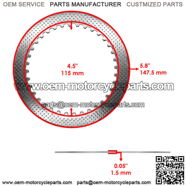 Clutch Friction Plates Kit for Suzuki Quadracer 450 LTR450 LT-R450 Z 2006 - 2009 - Image 3