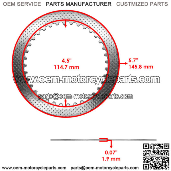 Clutch Friction Plates Kit for Suzuki Quadracer 450 LTR450 LT-R450 Z 2006 - 2009 - Image 4