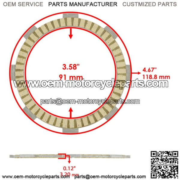 Clutch Friction Steel Plates Kit for Honda Recon 250 TRX250TE 2002-2023 - Image 2