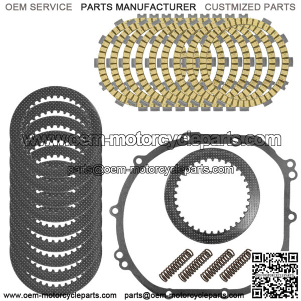 Clutch Friction Steel Plates Kit for Kawasaki Ninja ZX-6R ZX6R ZX600 2000 - 2002