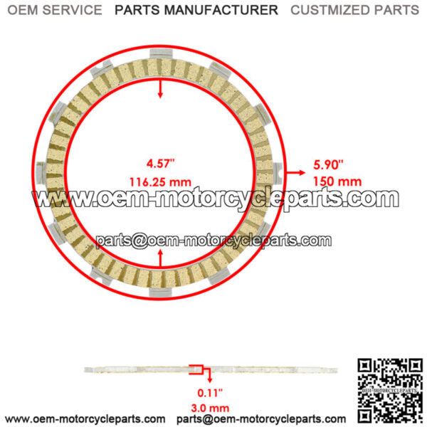 Clutch Friction Plates for Kawasaki Ninja 650 EX650 / Z650 ER650 2017-2023 - Image 2