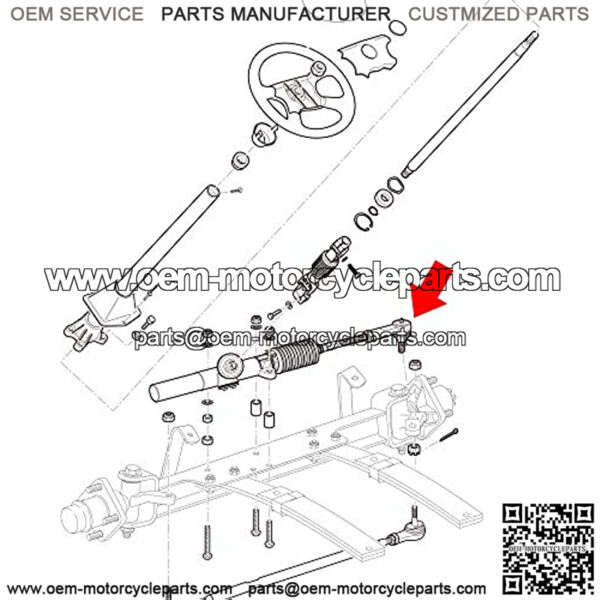 Golf Cart Steering Rack Ball Joint for EZGO 2001-up (Except RXV), Steering Outer Rod End Replace OEM# 70695-G01 70695G01 - Image 2