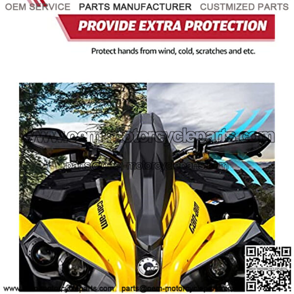 A & UTV PRO ATV Handguard Wind Deflectors With Mount Bracket Kit for Can Am Outlander 450 500 570 850 1000 MAX Renegade XMR 2013-2022, Hand Guard Accessories, Replace OEM #715001706+715001378 - Image 2