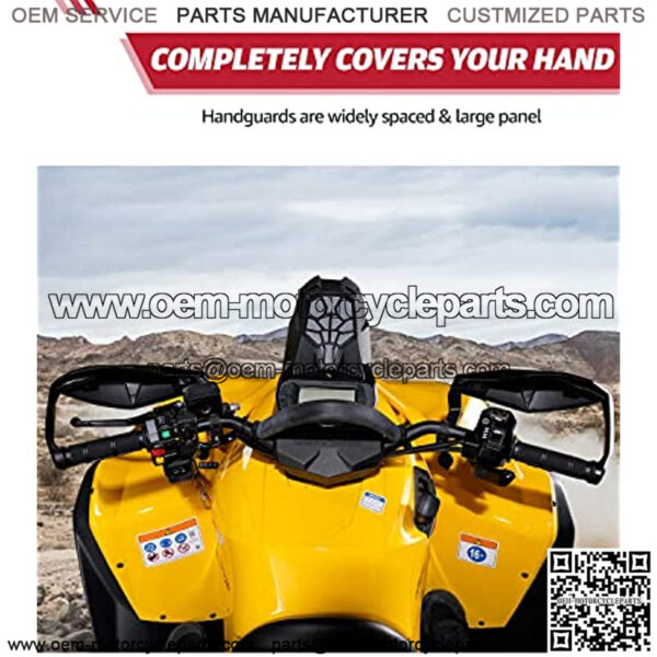 A & UTV PRO ATV Handguard Wind Deflectors With Mount Bracket Kit for Can Am Outlander 450 500 570 850 1000 MAX Renegade XMR 2013-2022, Hand Guard Accessories, Replace OEM #715001706+715001378 - Image 5