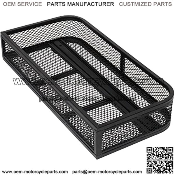 CARSTY 36"Lx17"Wx6.3"H Universal ATV Front Cargo Basket, Luggage Carrier Rack, Accessories for Motorcycle & ATV & UTV, 500 lbs Carrying Capacity, Black - Image 4