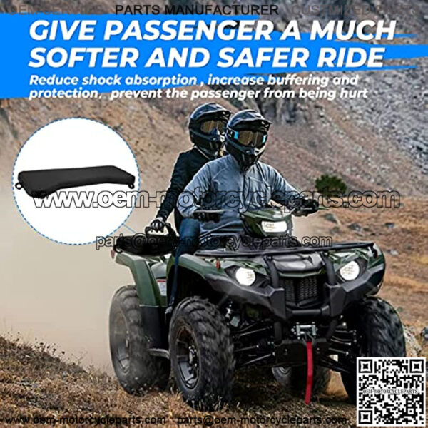 ATV Rack Pad, Four Wheeler Rack Seat Cushion for Passenger Comapatible with Fourtrax Foreman Rancher Kawasaki Brute Force Recon, Black - Image 4
