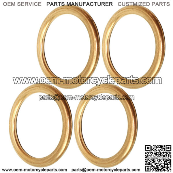 4-Pack Exhaust Pipe Gaskets for Kawasaki ZG1200 Voyager XII1987-2003
