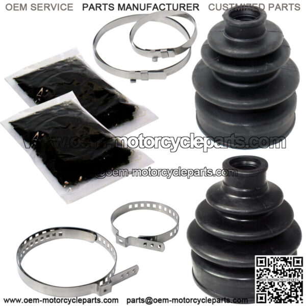 Front Axle Inner Outer CV Boot Kit for Kawasaki Mule 4010 KAF620N 4X4 2009 (For: Kawasaki)