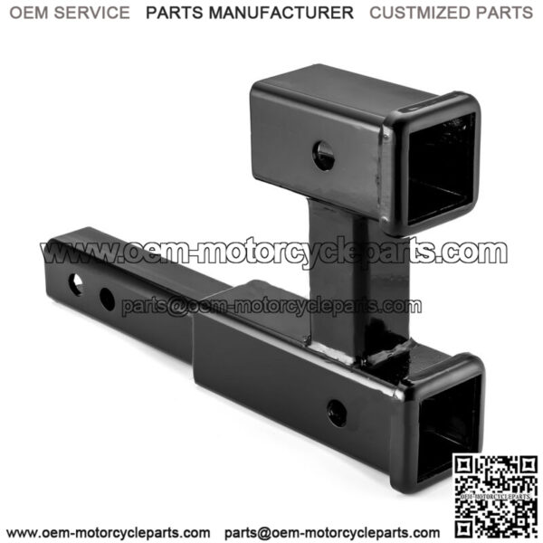 NEW Truck Dual 2" Trailer Hitch Receiver Rise-Drop Adapter Extender Tow 4000LB - Image 3