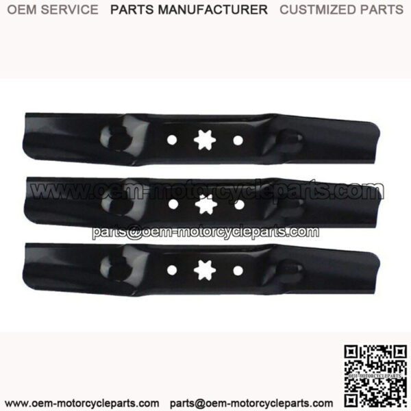 Set of Three Blades Fits MTD Fits Cub Cadet Troy Bilt Mustang Mowers LX50 RZT-L5