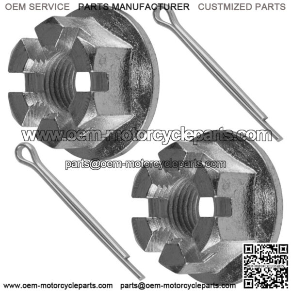 2x Rear Axle Nut w/Pin Honda Sportrax TRX90 2001-05 /TRX90EX 08 / TRX90X 2009-22