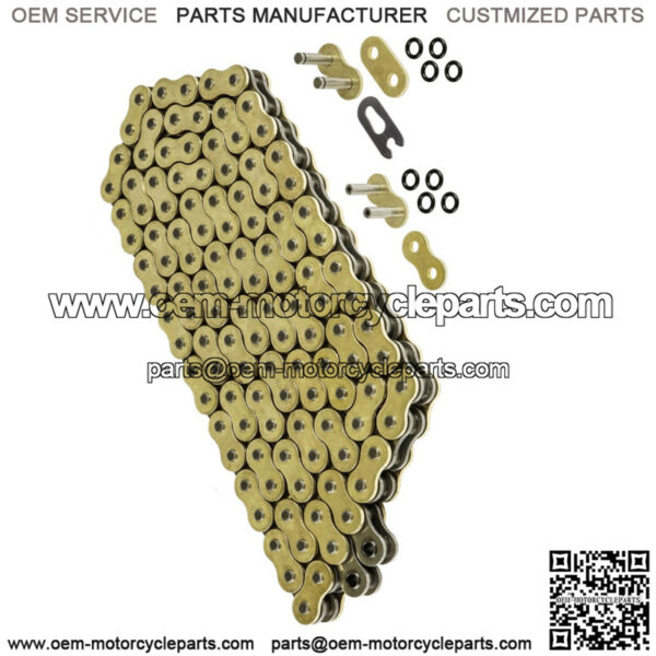 525 X 120 Links Motorcycle Atv Golden O-Ring Drive Chain 525-Pitch 120-Links