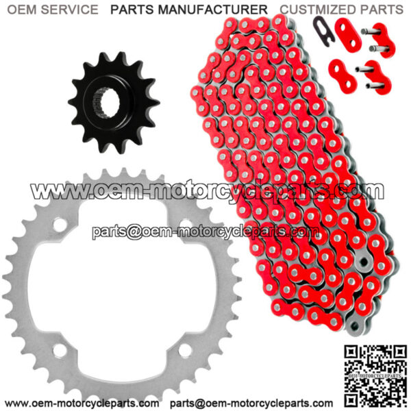 Red Drive Chain & Sprockets Kit for Yamaha Raptor 250 YFM250 2008 2009 2010-2013