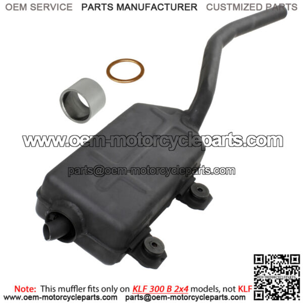 Exhaust Muffler W/Gaskets for Kawasaki Bayou 300 KLF300B KLF300 B 1988 1989-2004 (For: Kawasaki) - Image 2