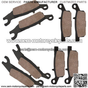 Front and Rear Brake Pads for Yamaha Grizzly 700 YFM700 4WD EPS 2007-2020