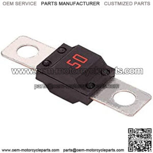 498 Series 50 Amp DC Fuse for EZGO 36 Volt Powerwise Charger, Used on EZGO TXT, Medalist, MPT-800 Electric Golf Cart, Part# 0498050 28106G01 28106-G01
