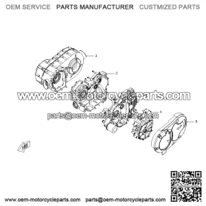 Crankcase CFMOTO 500 X5 0180-011000 CF188-011000