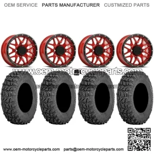 14" Wheels Red 28" Tires CFMoto ZForce 950 UForce 1000