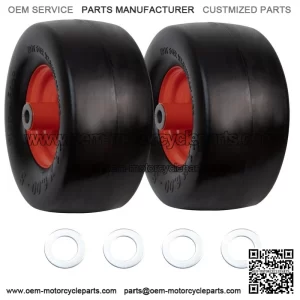 11x6.00-5 Flat Free Tires & Wheels (2-Pack) 5.875" Hub 3/4" Bushings