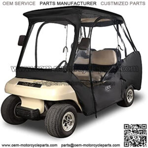 Golf Cart Enclosure for Club Car 4 Passenger Golf Cart Cover 4 Sides Zipper Doors Portable 360??Panoramic Transparent Window