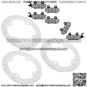 Front and Rear Brake Rotor Disc w/ Pad For Can-AM Commander 1000 2011- 2016 (For: Can-Am)