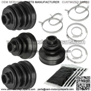 2 Rear Axle Inner Outer CV Boot Kit for Kawasaki Teryx 750 KRF750 4X4 2008-2011 (For: Kawasaki)