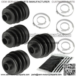 2 Rear Axle Inner Outer CV Boot Kit for Kawasaki Brute Force 750 KVF750 4X4I (For: Kawasaki)