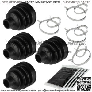 2 Front Axle Outer And Inner CV Boot Kit for Kawasaki Prairie 360 KVF360 2009-12 (For: Kawasaki)