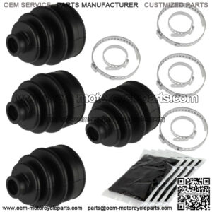 2 Front Axle Outer And Inner CV Boot Kit for Kawasaki Prairie 650 KVF650 2002 03 (For: Kawasaki)