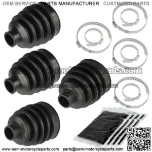 2 Front Axle Outer Inner CV Boot Kit for Kawasaki Brute Force 650 KVF650 2006-13 (For: Kawasaki)