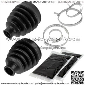 Front Inner & Outer CV Axle Boots For Can Am 705401346 705400511 705500562 (For: Can-Am)