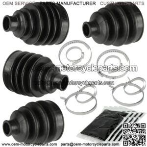 2 Rear Axle Inner Outer CV Boot Kit for Can-Am Outlander 400 4X4 EFI 2009-2012 (For: Can-Am)