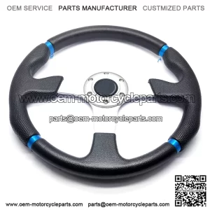 14" Black Steering Wheel & 5/6 Hole Adapter for EZGO Marathon Medalist Golf Cart