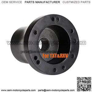 Golf Cart Steering Wheel or Adapter, Generic of Most Golf cart EZGO Club Car Yamaha (Steering Wheel Adapter for TXT&RXV -Black)