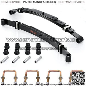 Heavy Duty Golf Cart Rear Leaf Spring Kit 4-leaf Leaf Spring with Bushings & Sleeves for EZGO TXT Golf Cart 1995-2013