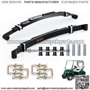 Golf Cart Rear Heavy Duty 4-Leaf Spring Kit with Bushings & Sleeves Kit for EZGO TXT Golf Cart 1995-2013