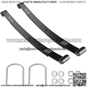 Heavy Duty Rear Spring Kit for EZGO RXV 2008-up Golf Cart, Dual Action 2 Leaf Spring with Bushings Sleeves U Bolts, OEM# 603498 604494