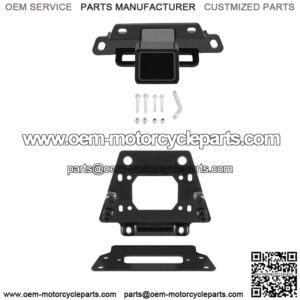 Front Winch Mount Plate Kit 2" Rear Hitch Receiver For Kawasaki Teryx KRX 1000