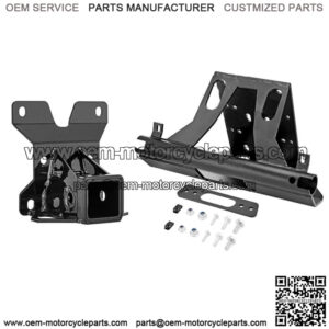 For 17-22 Can-Am Maverick X3 Turbo Winch Plate Bracket + 2" Rear Receiver Hitch
