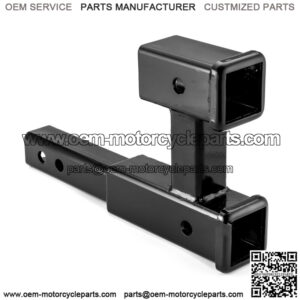 Rear Dual 2" Trailer Hitch Receiver Rise Drop Extender Adapter Tow Truck 4000LB