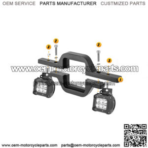 Tow Hitch Mounting Bracket + 3" LED Tow Lights Pods Backup Reverse For Truck